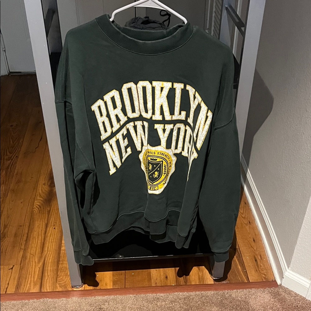 Abercrombie & Fitch Dark Green Brooklyn New York Hoodie